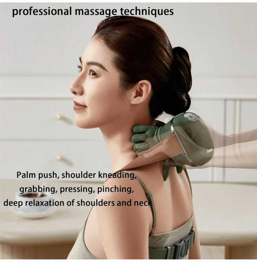 New Generation Bionic Finger Heated Siaasoo Shoulder and Neck Massager by Hand