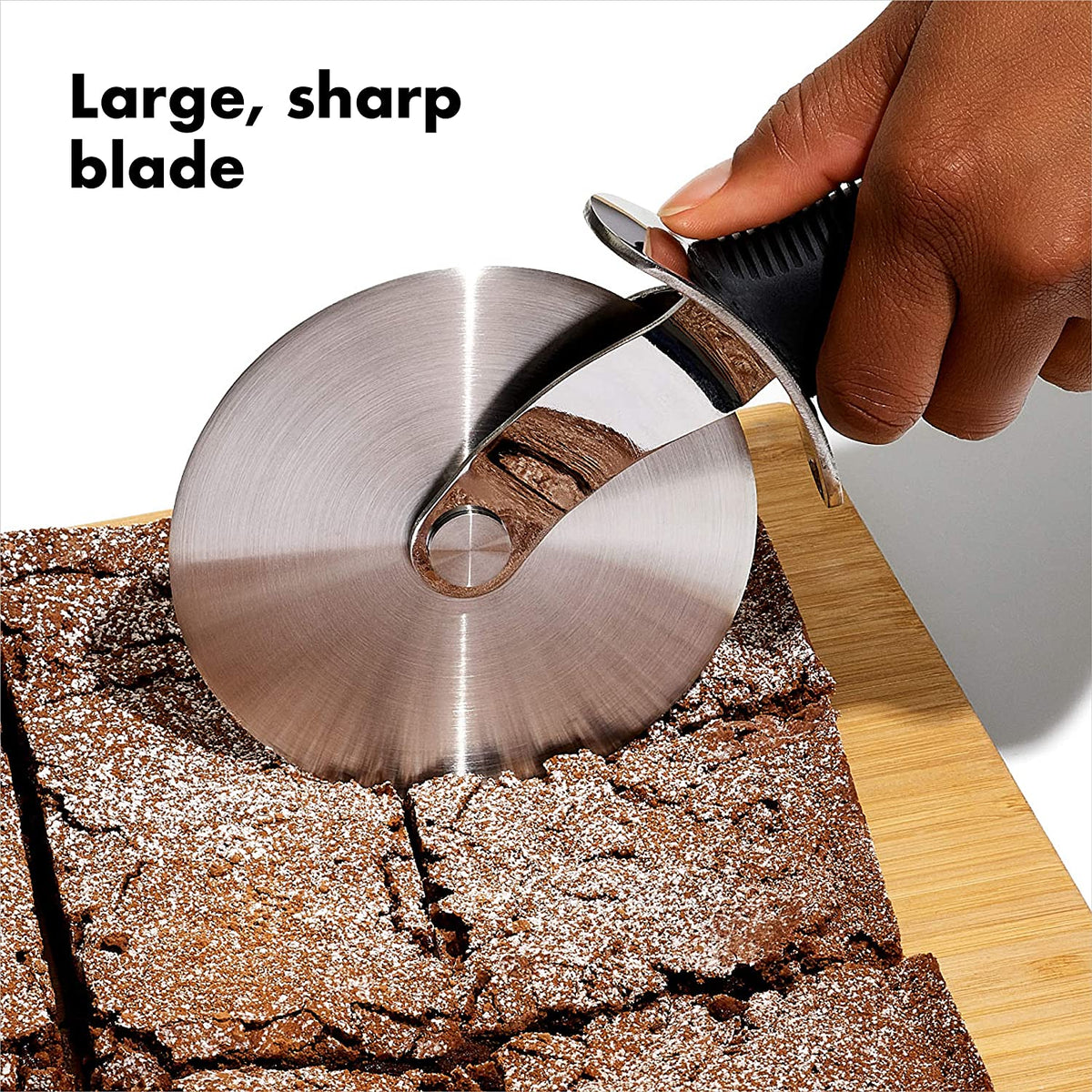 Professional Pie Pizza Cutter Wheel Silver Stainless Steel Blade